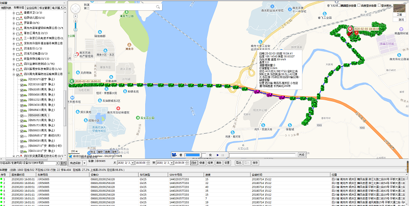 车辆轨迹路线图